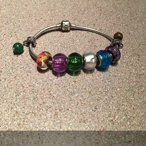 SIM Stars 925 Silver Charm Bracelet